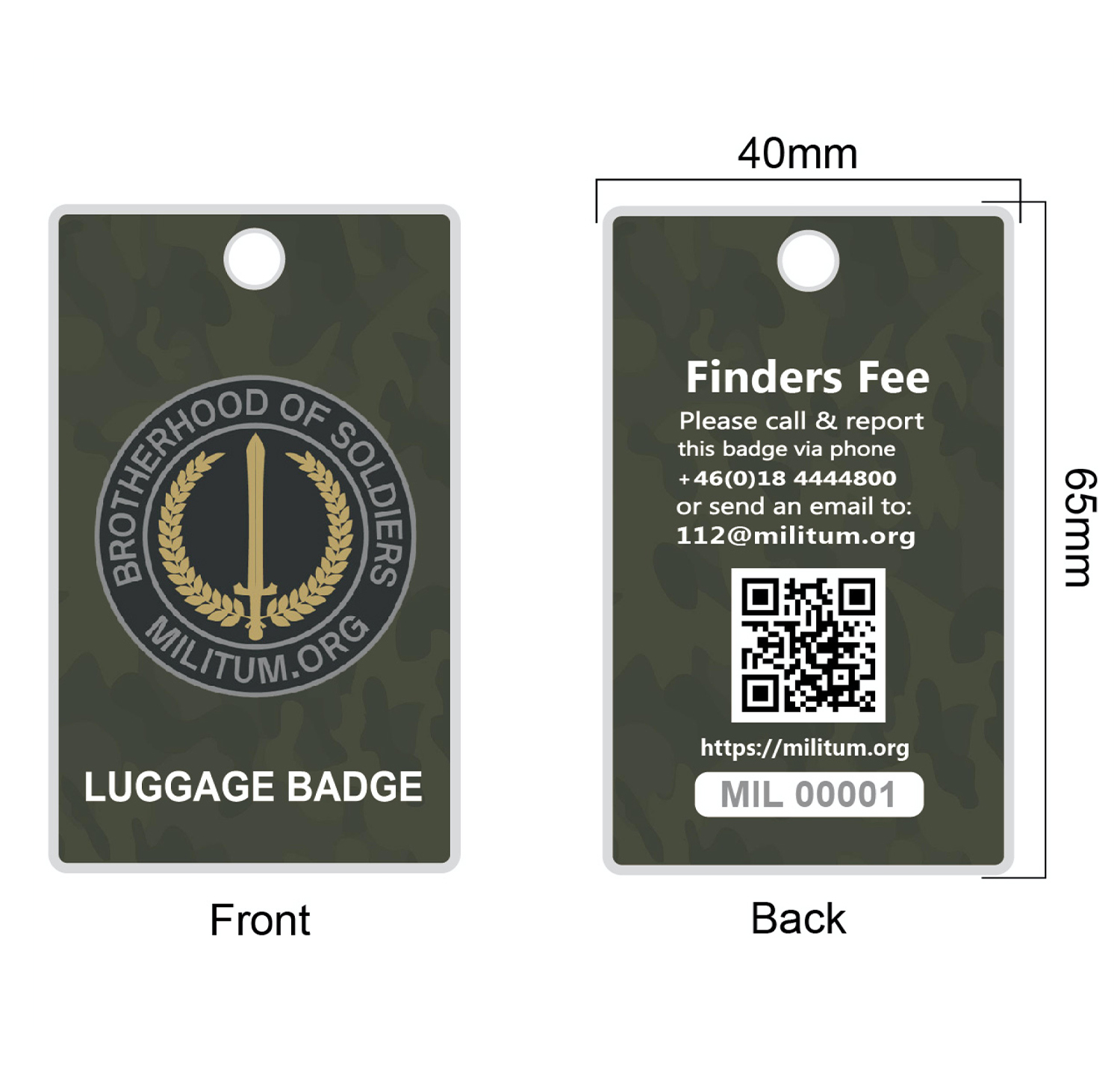 Luggage Badge Militum